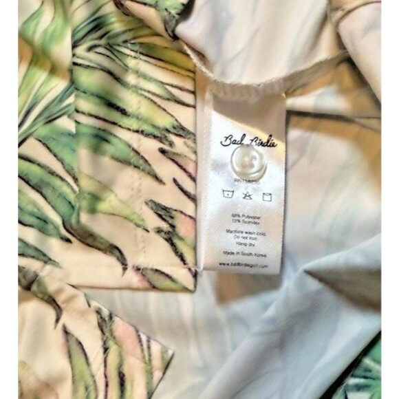 Bad Birdie Mens Tropical Leaf Print Golf Polo Shirt Size Large - Performance - Picture 5 of 8